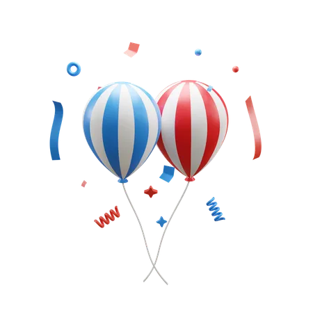 Ballons de fête  3D Icon