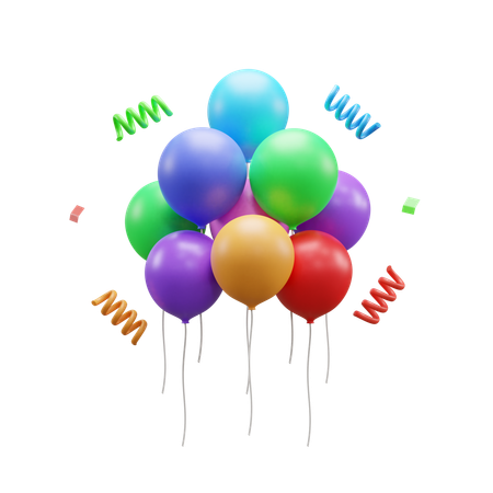 Ballons de fête  3D Icon