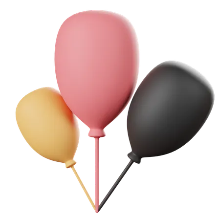 Ballons de fête  3D Icon