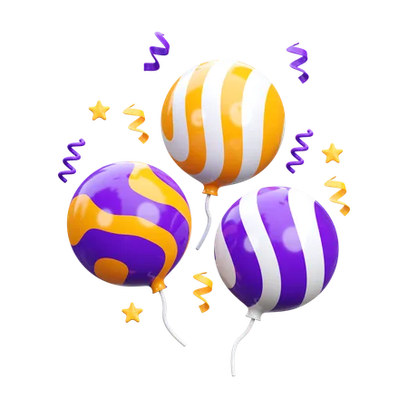 Ballons de fête  3D Icon