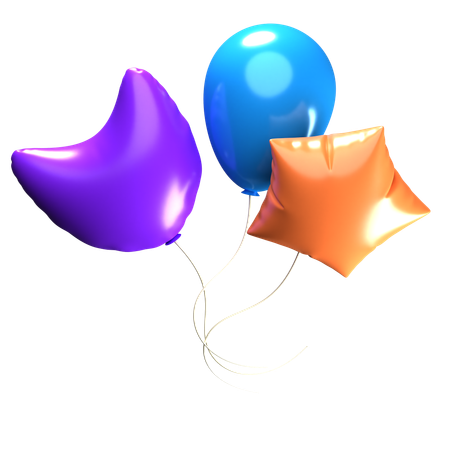 Ballons de fête  3D Icon