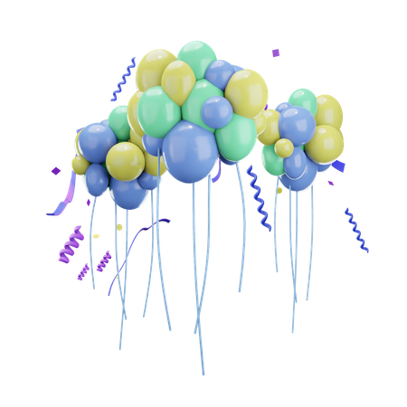 Ballons de fête  3D Icon