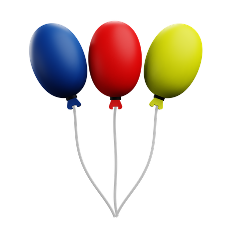 Ballons de fête  3D Icon