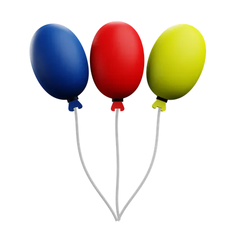 Ballons de fête  3D Icon