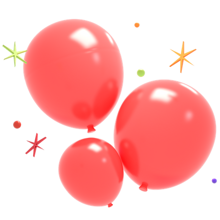 Ballons de fête  3D Illustration