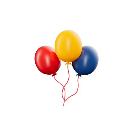 Ballons de fête  3D Icon