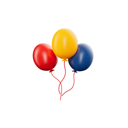 Ballons de fête  3D Icon