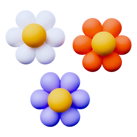 Ballons de fleurs  3D Icon