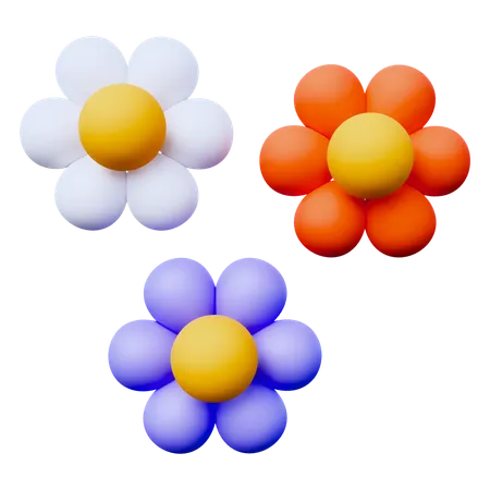 Ballons de fleurs  3D Icon