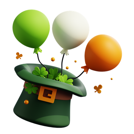Ballons saint patrick  3D Icon