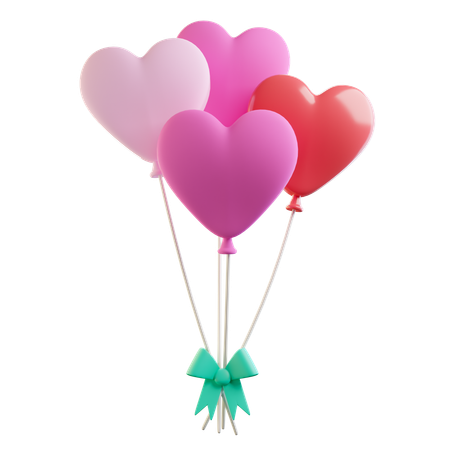 Ballons de la Saint-Valentin  3D Icon