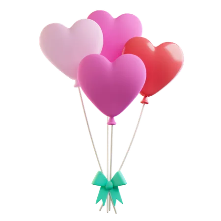 Ballons de la Saint-Valentin  3D Icon