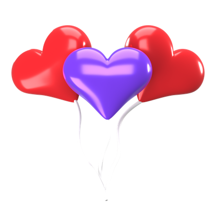 Ballons de mariage  3D Icon