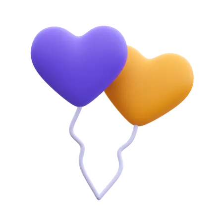 Ballons de mariage  3D Icon