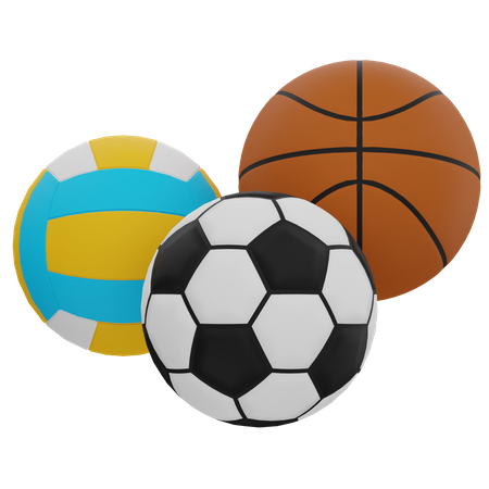 Ballons de sport  3D Illustration
