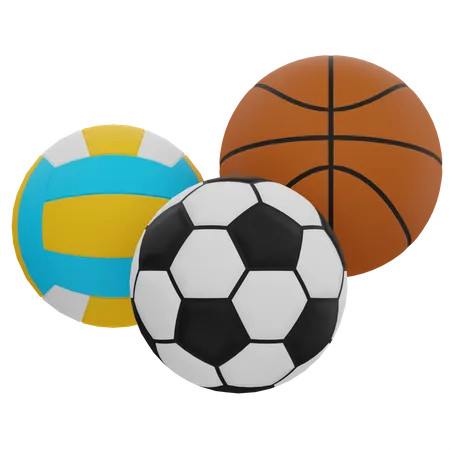Ballons de sport  3D Illustration