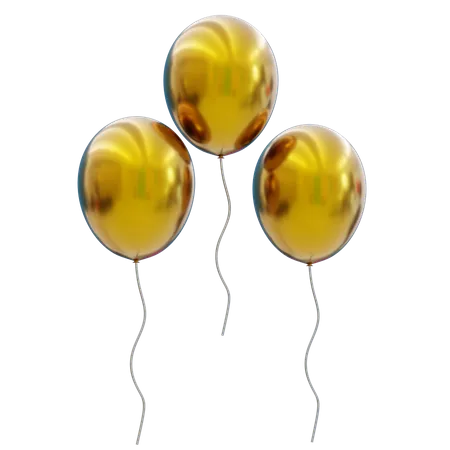 Ballons dorés  3D Icon