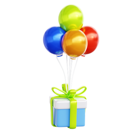 Ballons et cadeaux  3D Icon