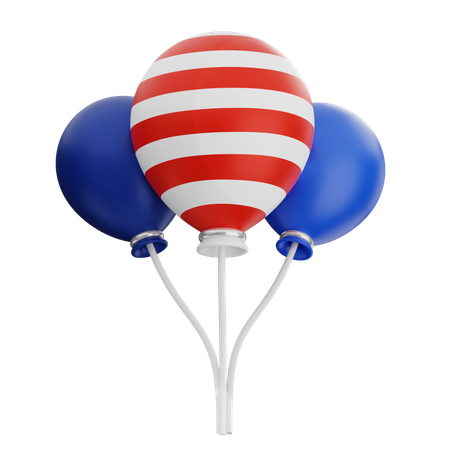 Ballons d'indépendance  3D Icon