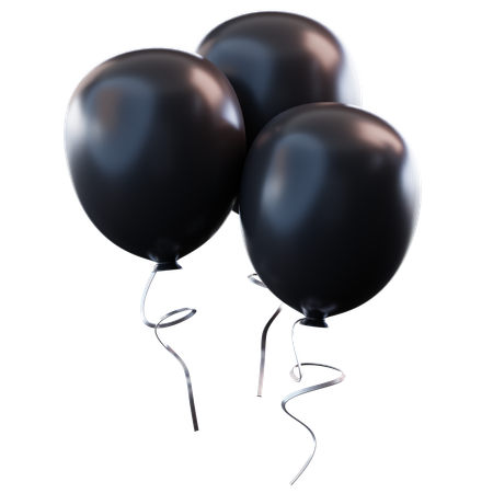 Ballons noirs  3D Icon