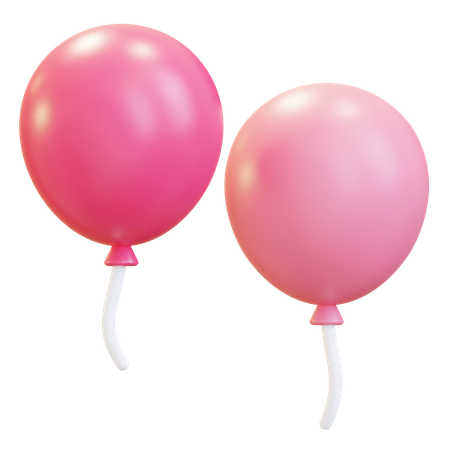 Ballons roses  3D Icon