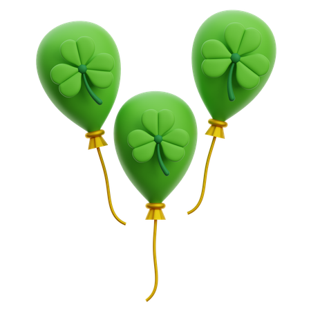 Ballons saint patrick  3D Icon