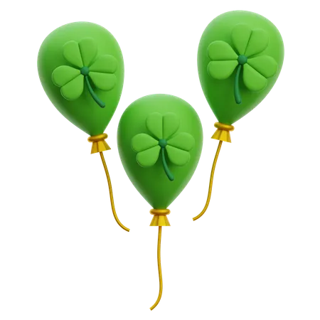 Ballons saint patrick  3D Icon