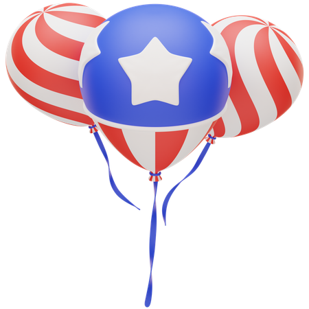 Ballons américains  3D Icon