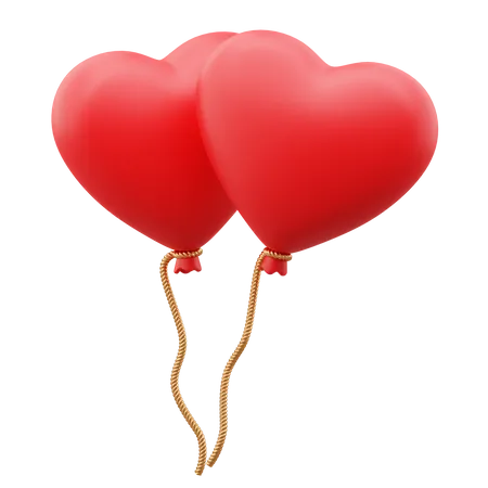 Ballons de la Saint-Valentin  3D Icon