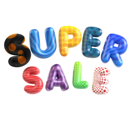 Sprechblasentext Super Sale  3D Icon