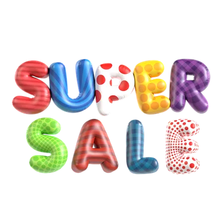 Sprechblasentext Super Sale  3D Icon