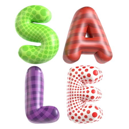 Ballon Text Verkauf  3D Icon