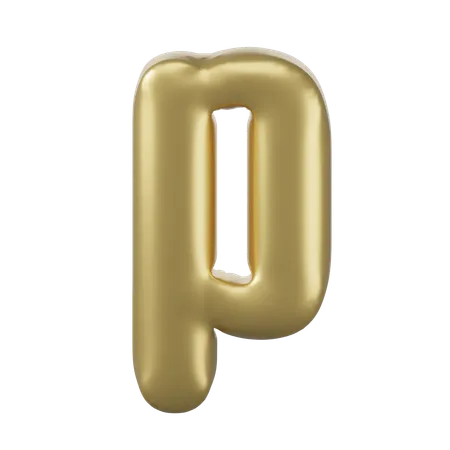 Balloon Alphabet P  3D Icon