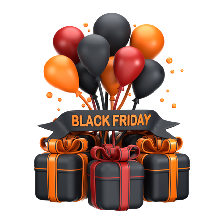 Balloon Black Friday Sale  3D Icon