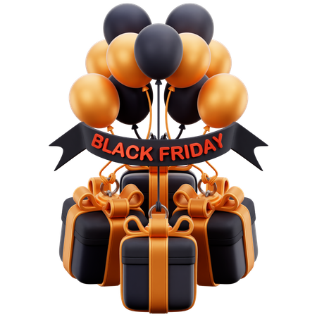Balloon Black Friday Sale  3D Icon