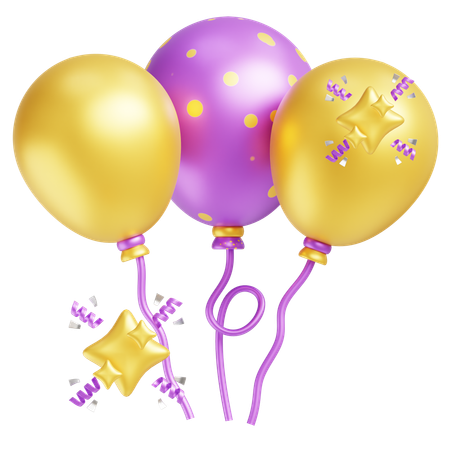 Balloon Celebration  3D Icon