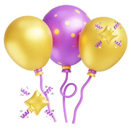 Balloon Celebration  3D Icon