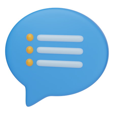 Balloon Comment Note  3D Icon