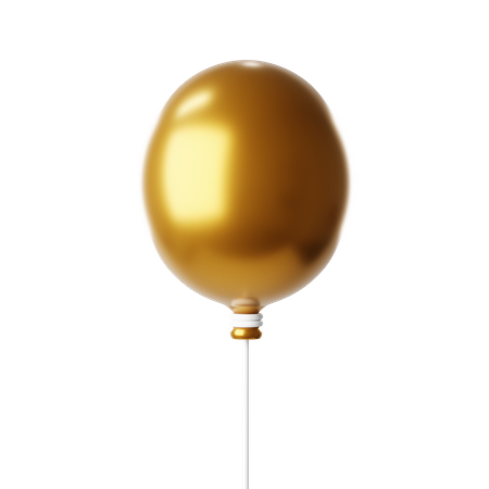 Balloon Dark Gold 3D Icon
