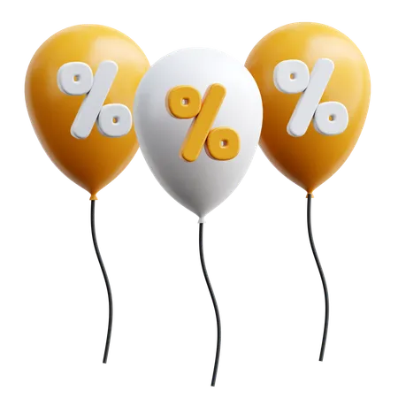 Balloon Discount  3D Icon