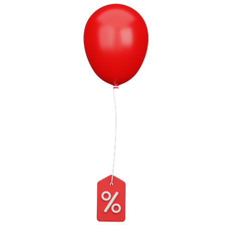 Balloon Discount  3D Icon
