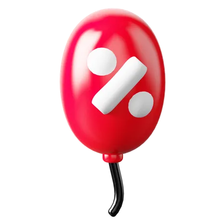Balloon Discount 3D Icon