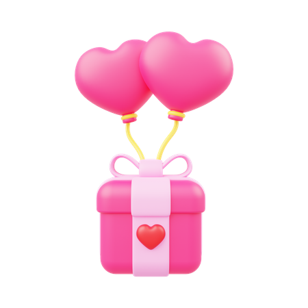 Balloon Gift  3D Icon