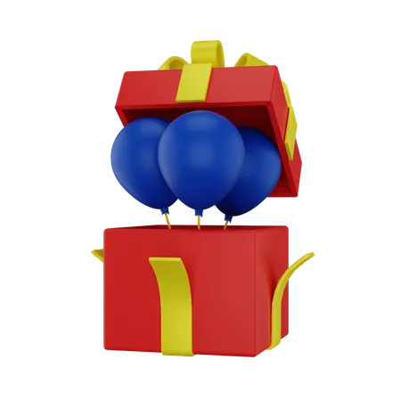 Balloon Gift  3D Icon