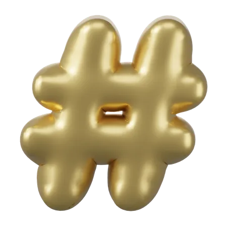 Balloon Hashtag  3D Icon