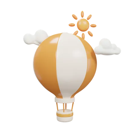 Balloon In The Sky Travel 3 D Icon Illustration 3D Icon