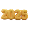 Balloon Letter 2025 Sticker