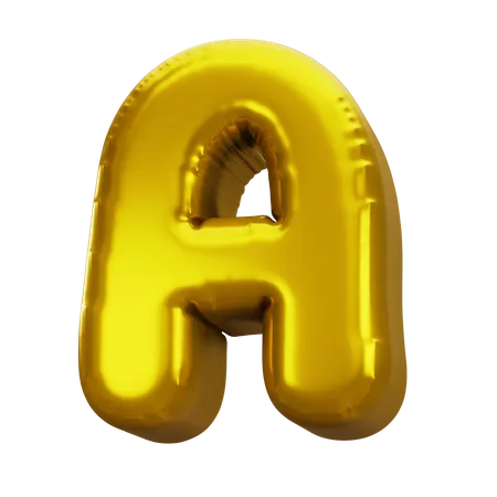 Balloon Letter A  3D Icon