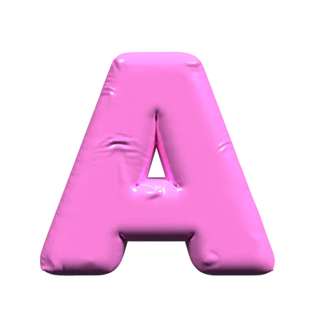 Balloon Letter A  3D Icon