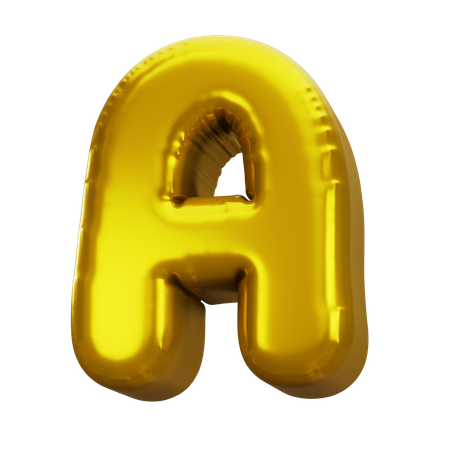 Balloon Letter A  3D Icon
